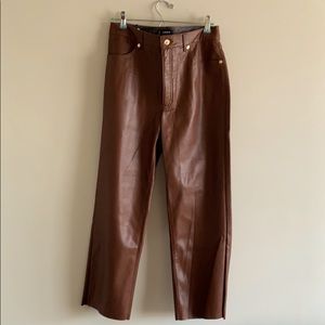 Express Vegan leather crop pants